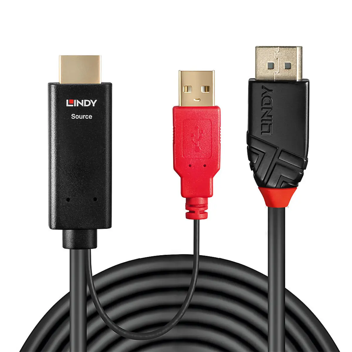 Adapterkabel HDMI/DisplayPort Männlich/Männlich Schwarz 1m