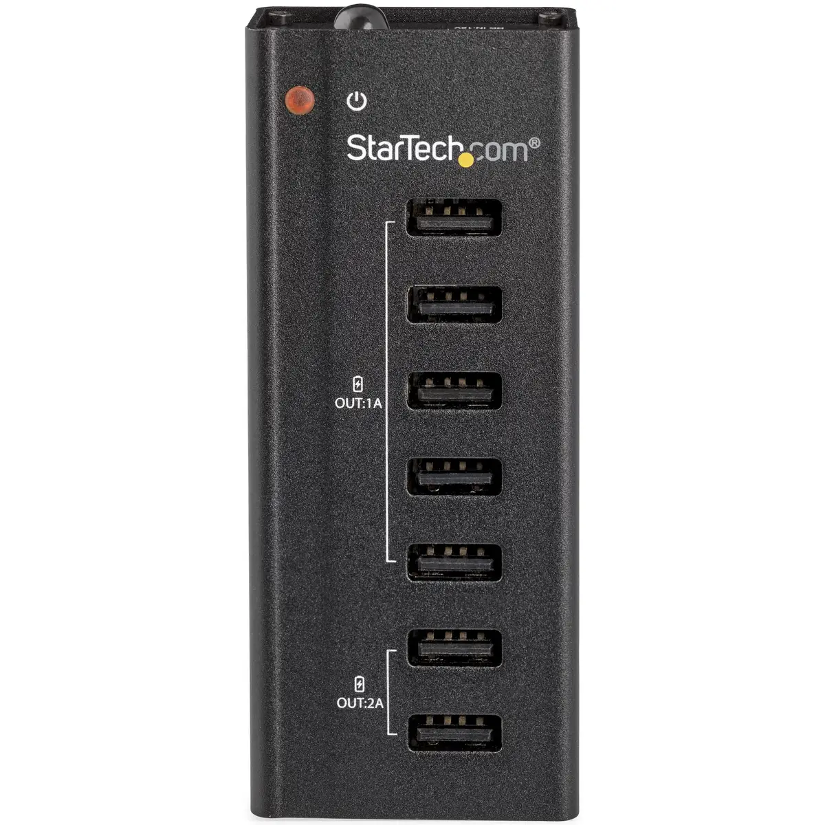 7 Port USB Ladestation Europa Schwarz