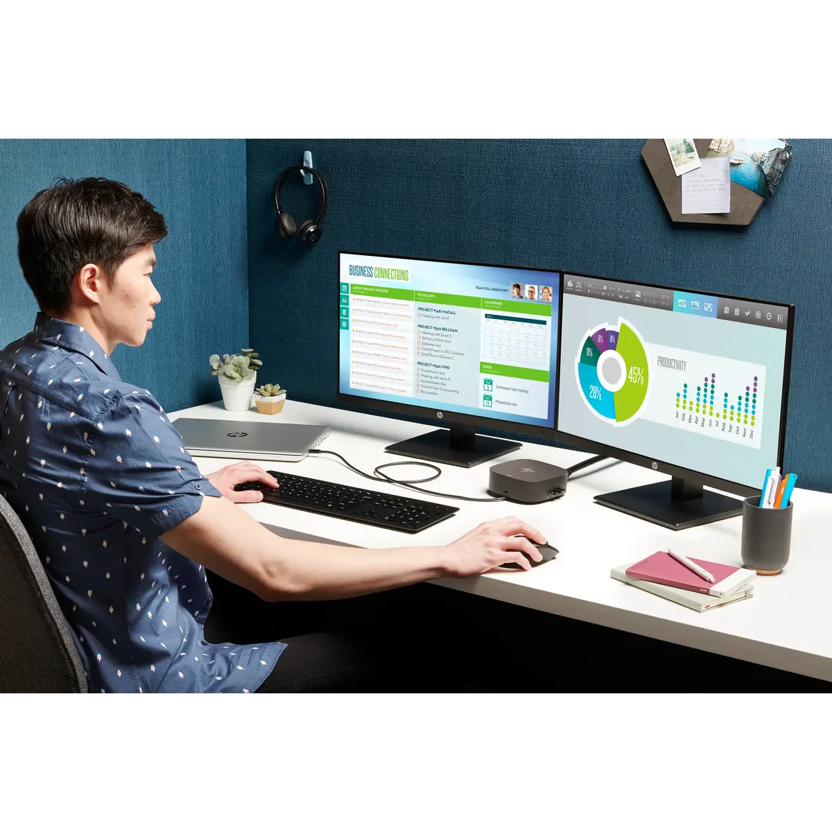 USB-C-Dockingstation G5, Kabelgebunden, USB 3.2 Gen 1 (3.1 Gen 1) Type-C, Schwarz, China, HP, ProBook 450 G7 Notebook PC, ProBook 440 G7 Notebook PC, ProBook 430 G7 Notebook PC, ZHAN 66 Pro 14...