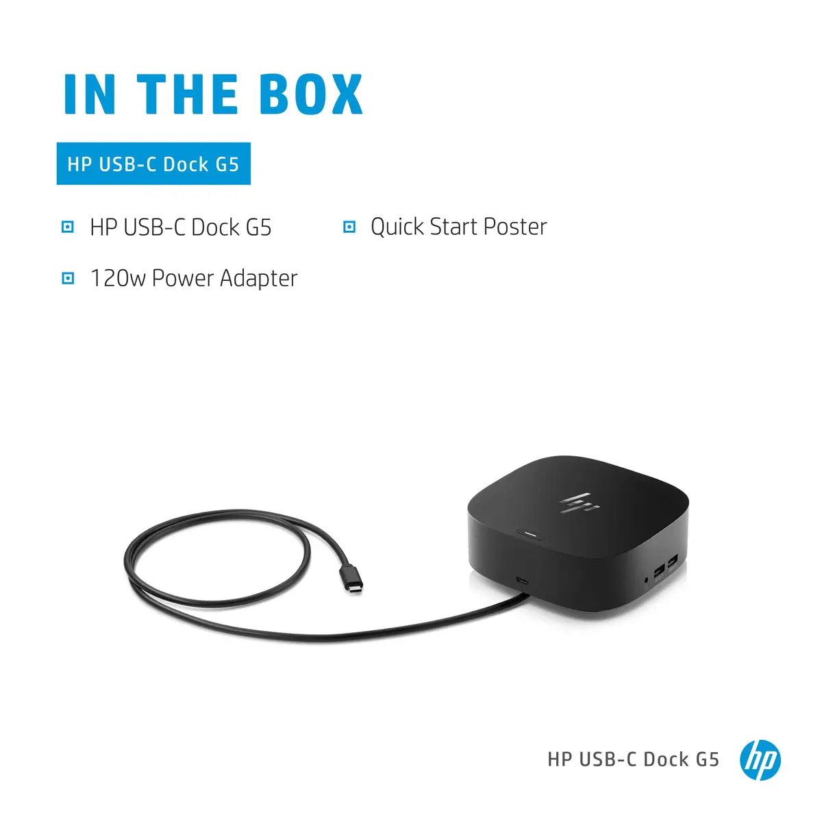 USB-C-Dockingstation G5, Kabelgebunden, USB 3.2 Gen 1 (3.1 Gen 1) Type-C, Schwarz, China, HP, ProBook 450 G7 Notebook PC, ProBook 440 G7 Notebook PC, ProBook 430 G7 Notebook PC, ZHAN 66 Pro 14...