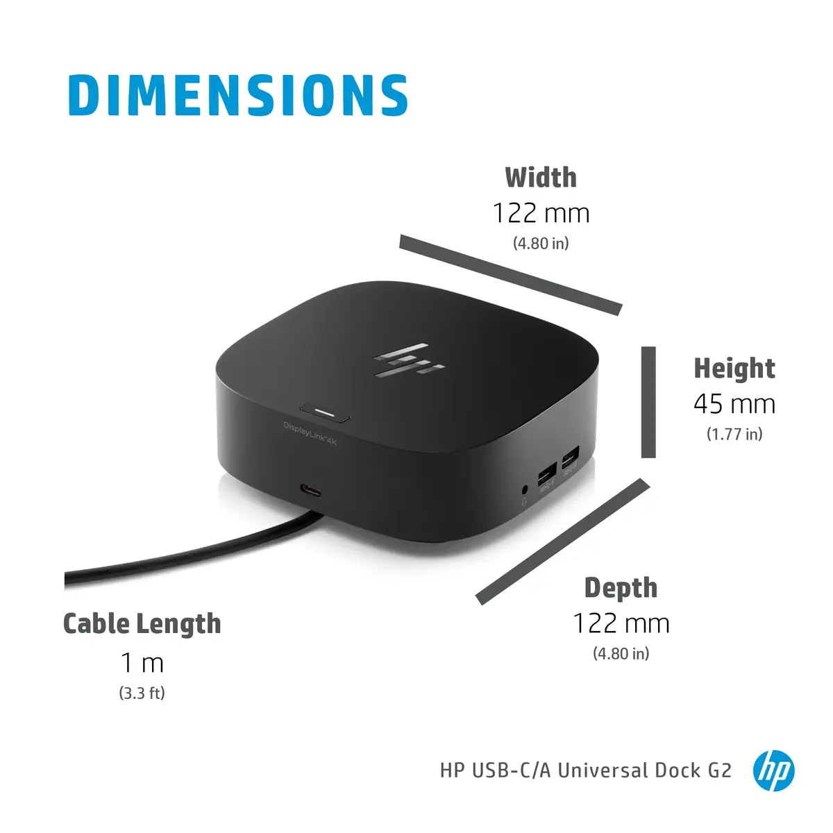 USB-C-Dockingstation G5, Kabelgebunden, USB 3.2 Gen 1 (3.1 Gen 1) Type-C, Schwarz, China, HP, ProBook 450 G7 Notebook PC, ProBook 440 G7 Notebook PC, ProBook 430 G7 Notebook PC, ZHAN 66 Pro 14...