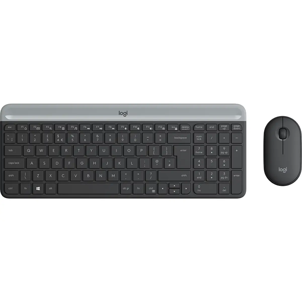 Wireless MK470 Slim Combo kabelloses Tastatur-Maus-Set Graphit Layout Deutsch