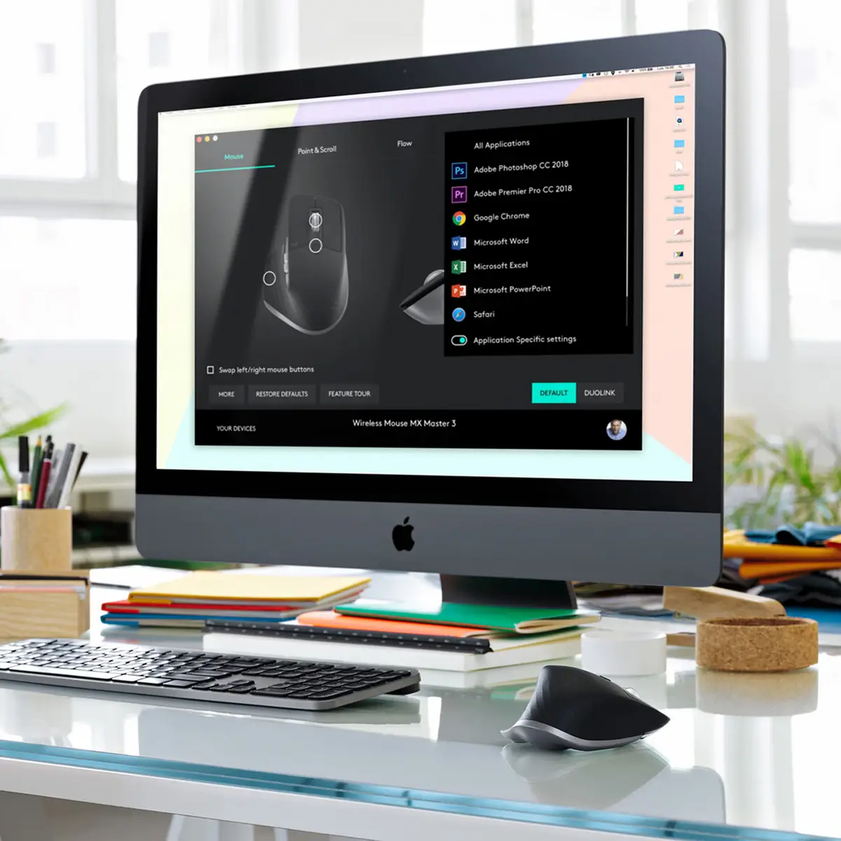 MX Master für MAC 3 Maus Wireless Grau inkl. Wireless Empfänger