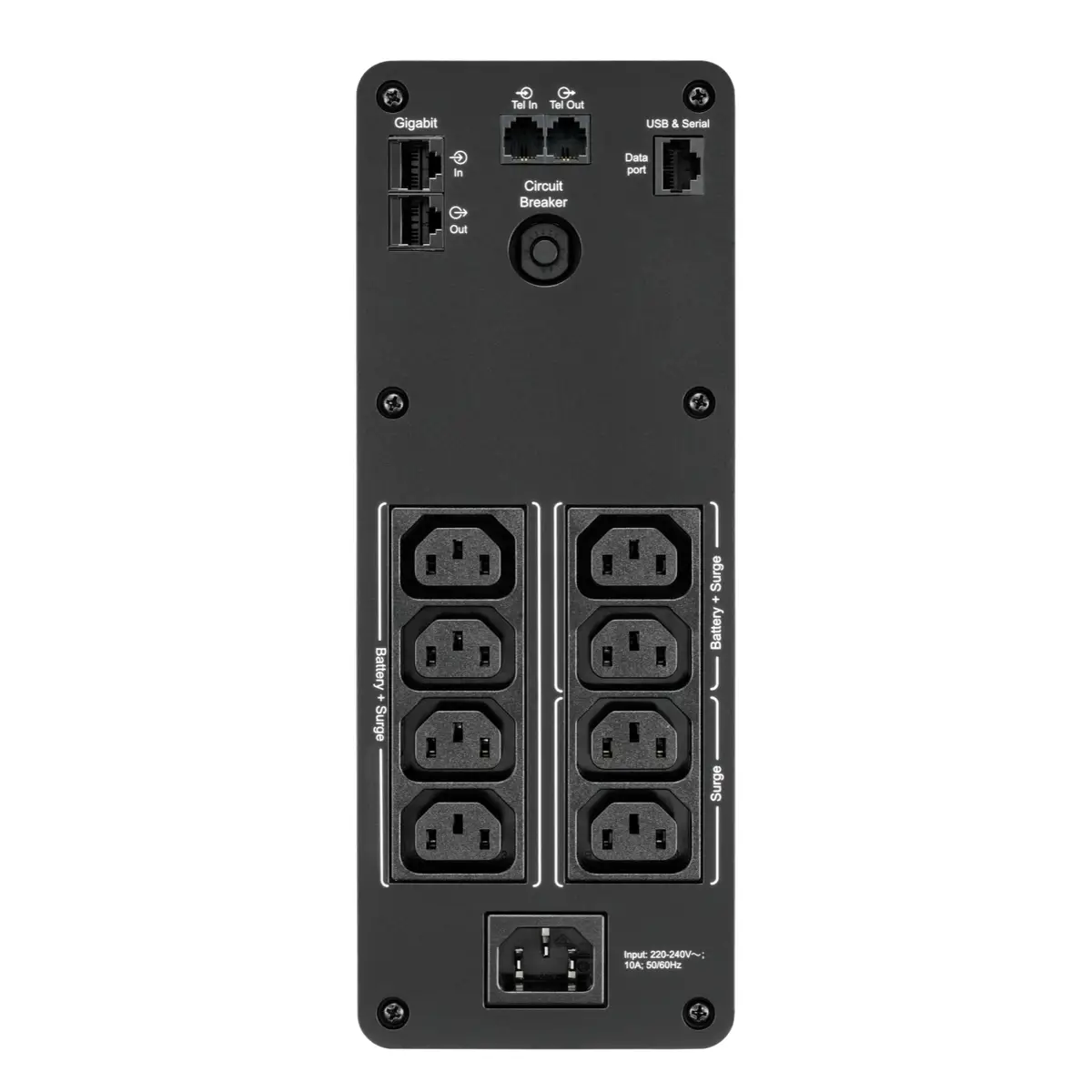 Back UPS Pro BR 1200VA Sinewave 8 Outlets AVR LCD interface