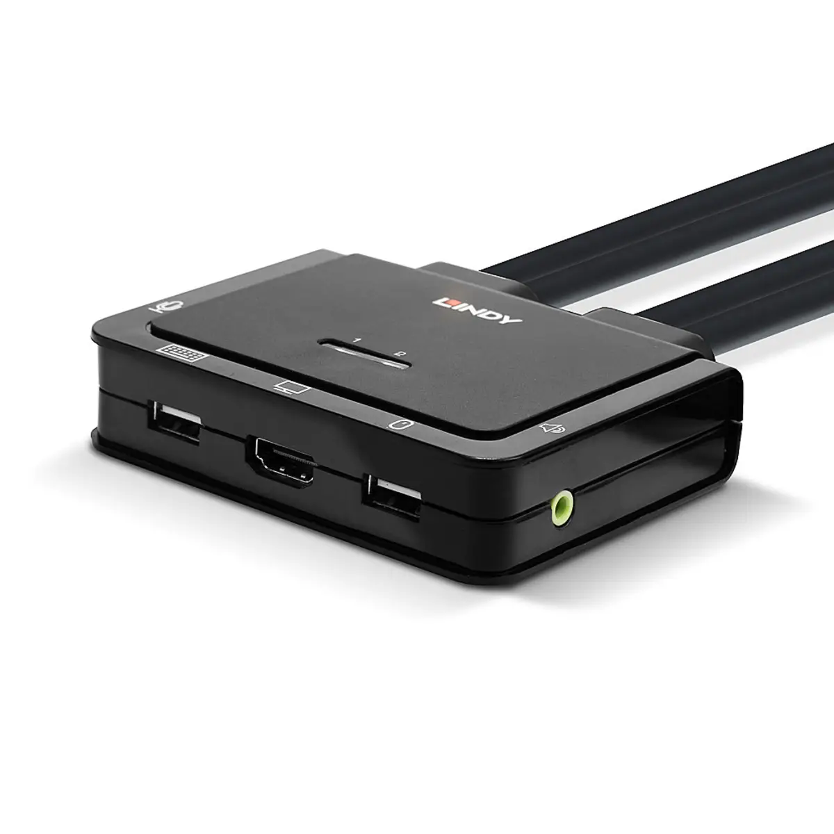 2 Port HDMI 2.0 18G, USB 2.0 Cable KVM Switch