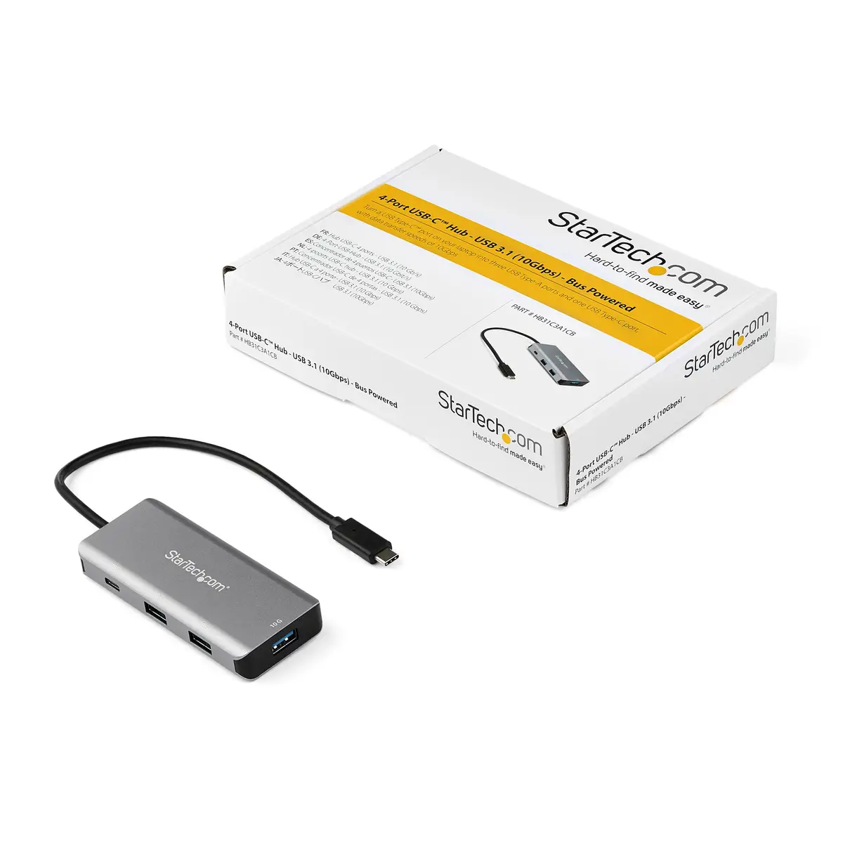 4-Port USB-C Hub 10 Gbit/s 3x USB-A & 1x USB-C