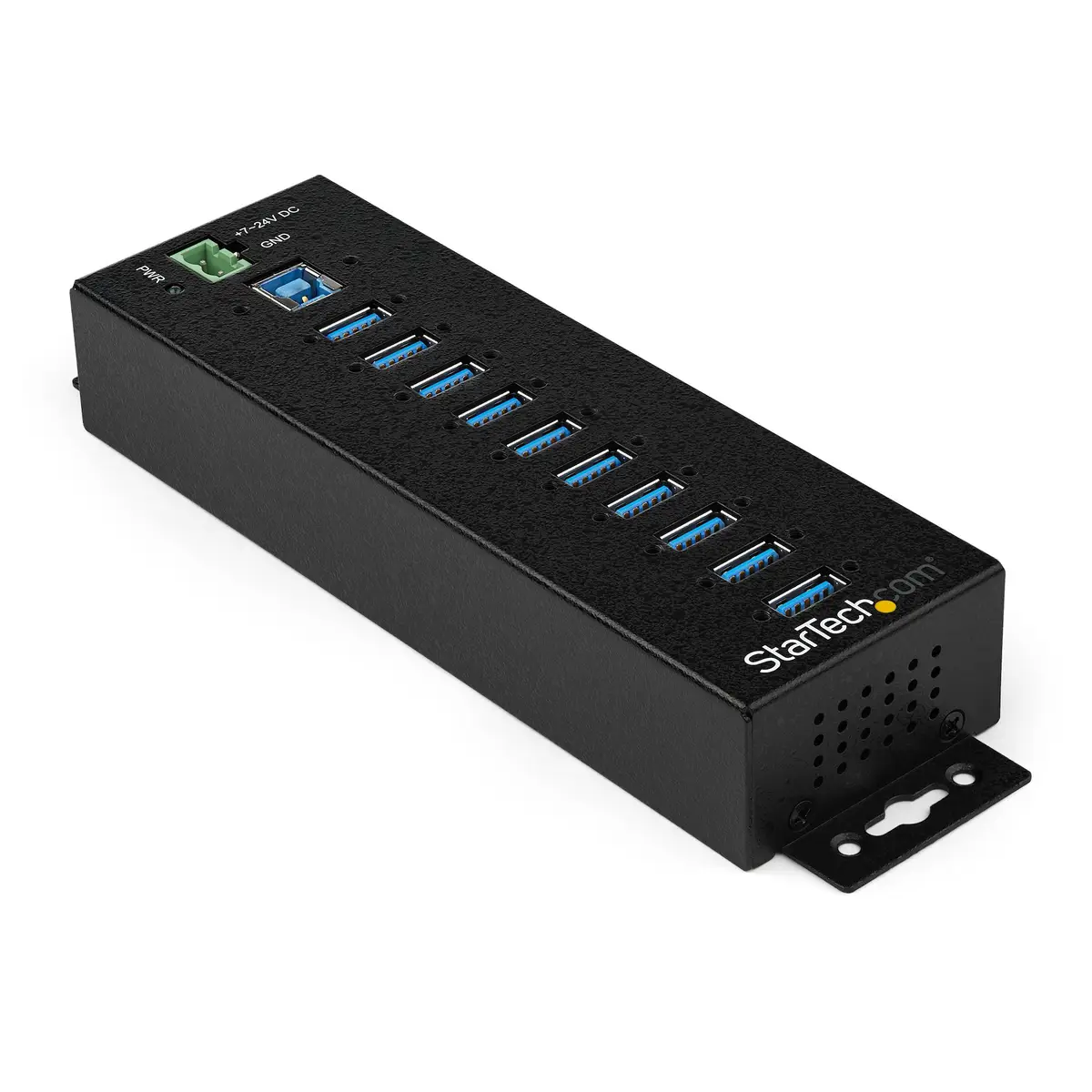 Industrieller USB 3.0-Hub 10 Ports und externes Netzteil Überspannungsschutz