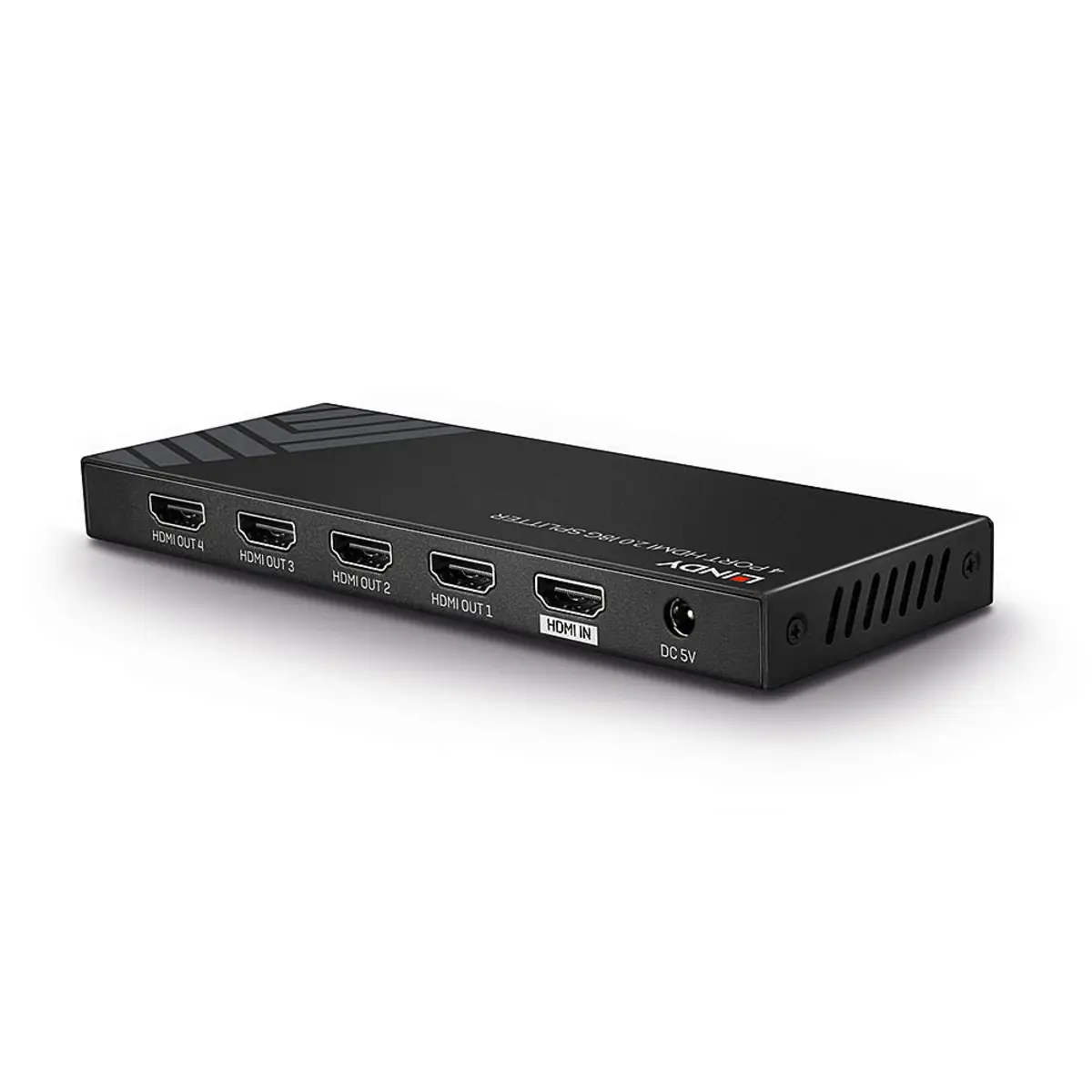 4 Port HDMI 18G Video-/Audio Splitter Schwarz