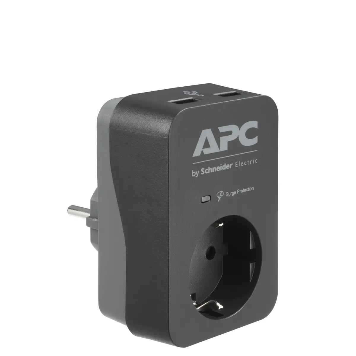 Essential SurgeArrest 1 Outlet 2 USB Ports Black 230V Germany