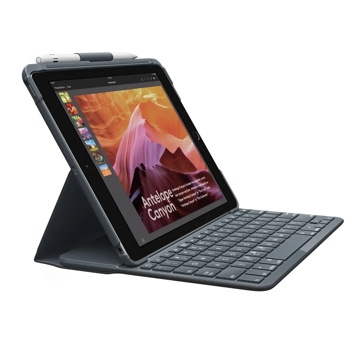 Slim Folio for iPad 7th Gen Graphite Französisch
