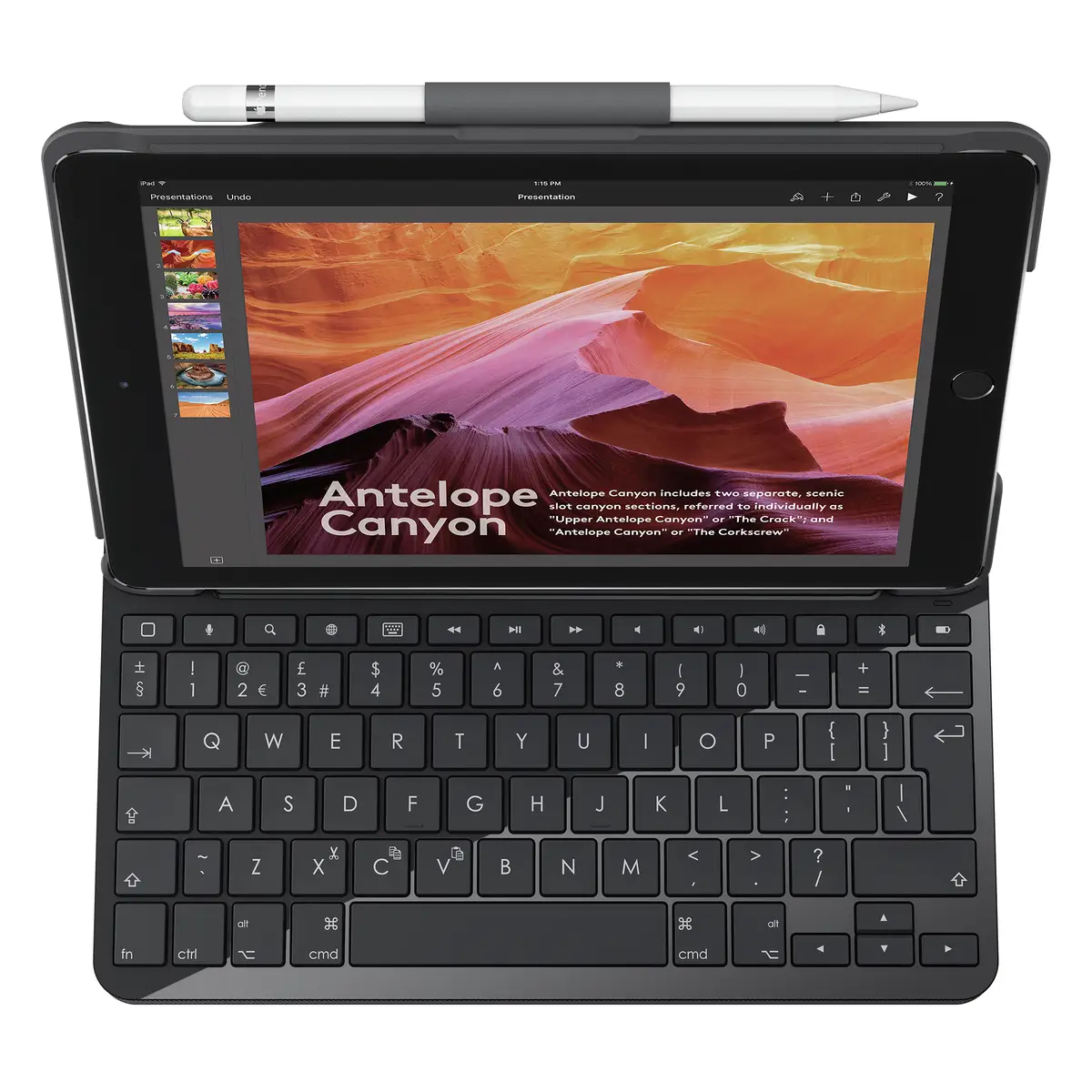 Slim Folio for iPad 7th Gen Graphite Französisch