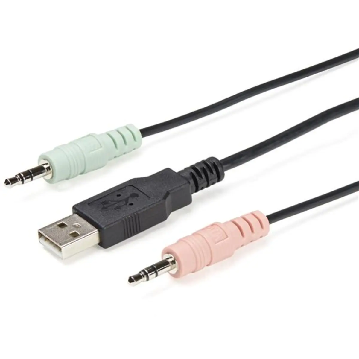 2 Port USB 4K60Hz DisplayPort KVM Switch mit eingebauten Kabeln