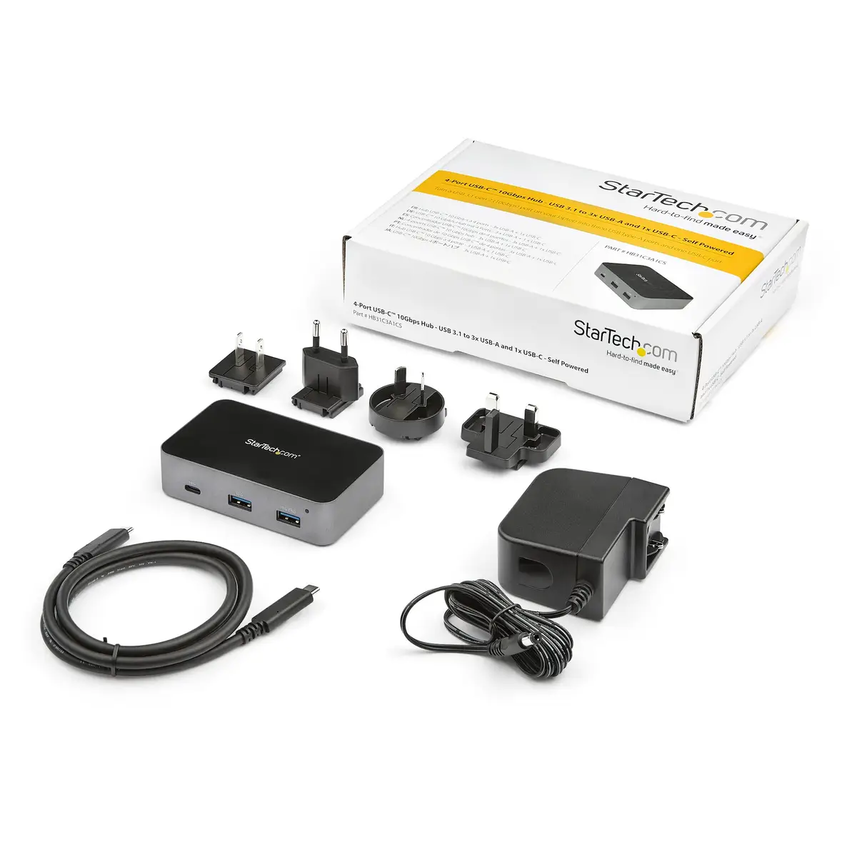 4-Port USB-C-Hub - 10 Gbit/s 3x USB-A, 1x USB-C 1m