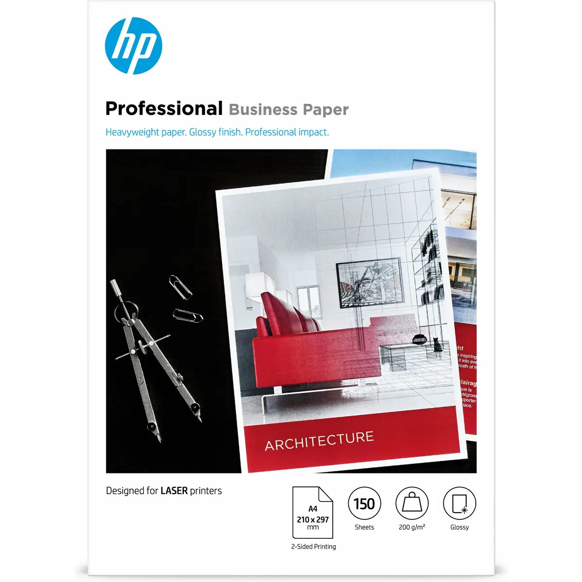 Professional Glossy Paper Glänzend A4 (210 x 297 mm) 150 Blatt
