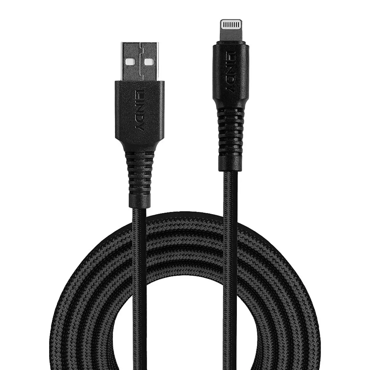 USB Kabel USB-A/Lightning Stecker/Stecker Schwarz 3m