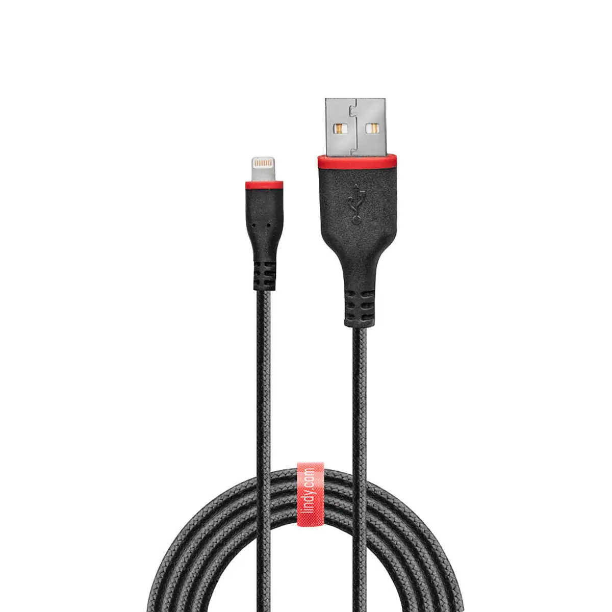 USB Kabel USB-A/Lightning Stecker/Stecker Schwarz 1m