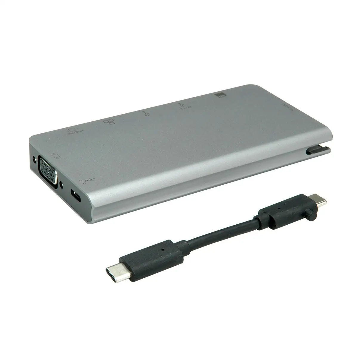 Dockingstation USB 3.2 Gen 1 (3.1 Gen 1) Type-C - 10,100,1000 Mbit/s - Grau - SD - 5 Gbit/s