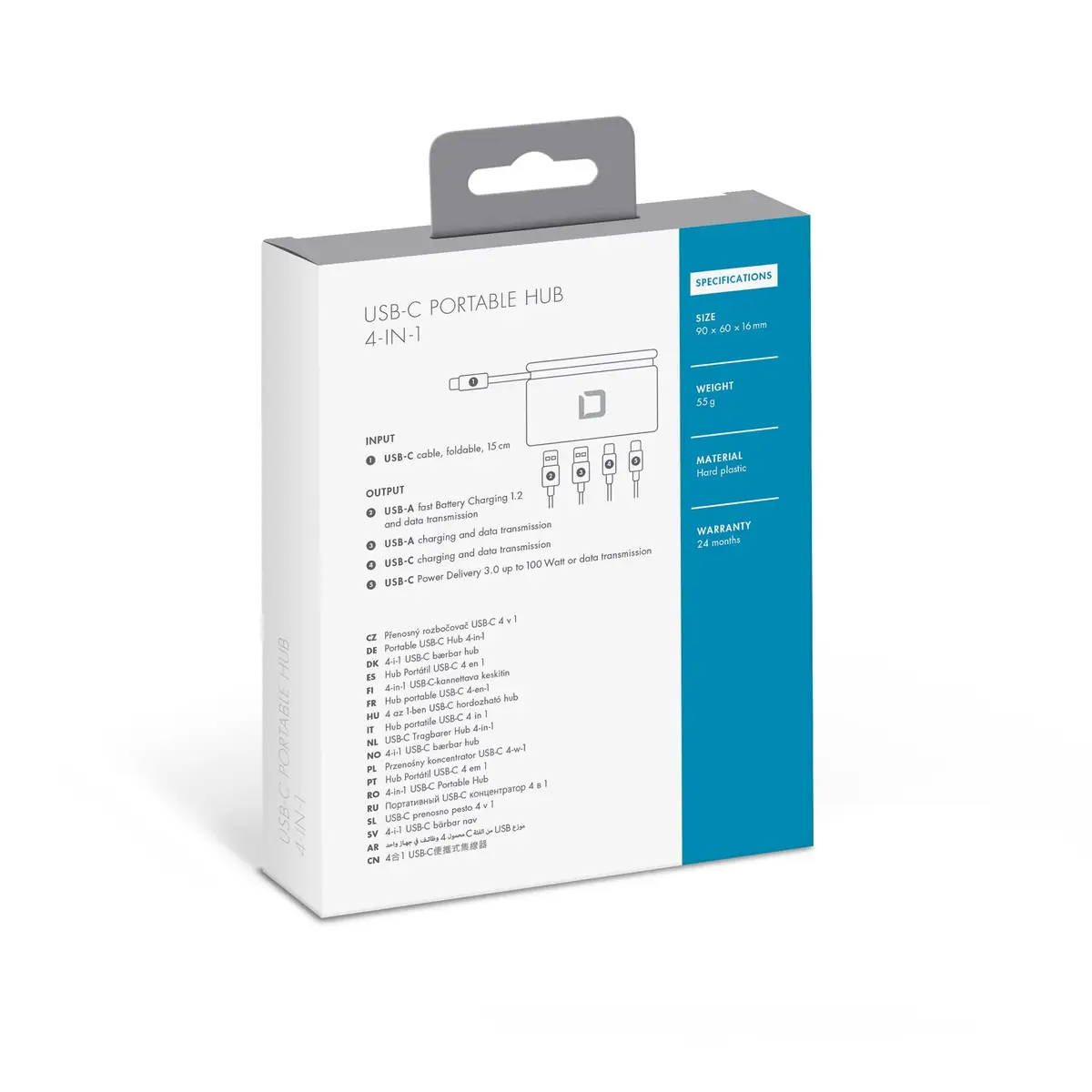 USB-C Portable Hub 4-in-1