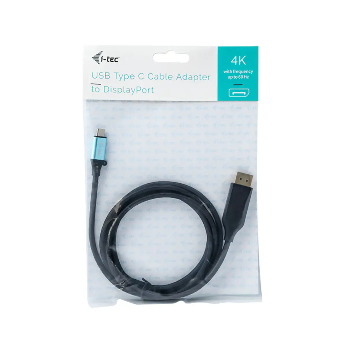 I-TEC USB DisplayPort-Kabel USB-C/DisplayPort Stecker/Stecker Schwarz 2m