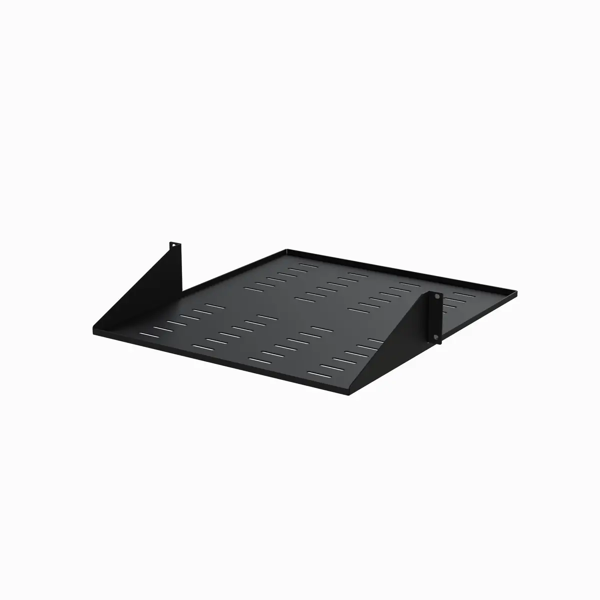Serverschrank Fachboden Schwarz zentrierte Anbringung Traglast 34kg