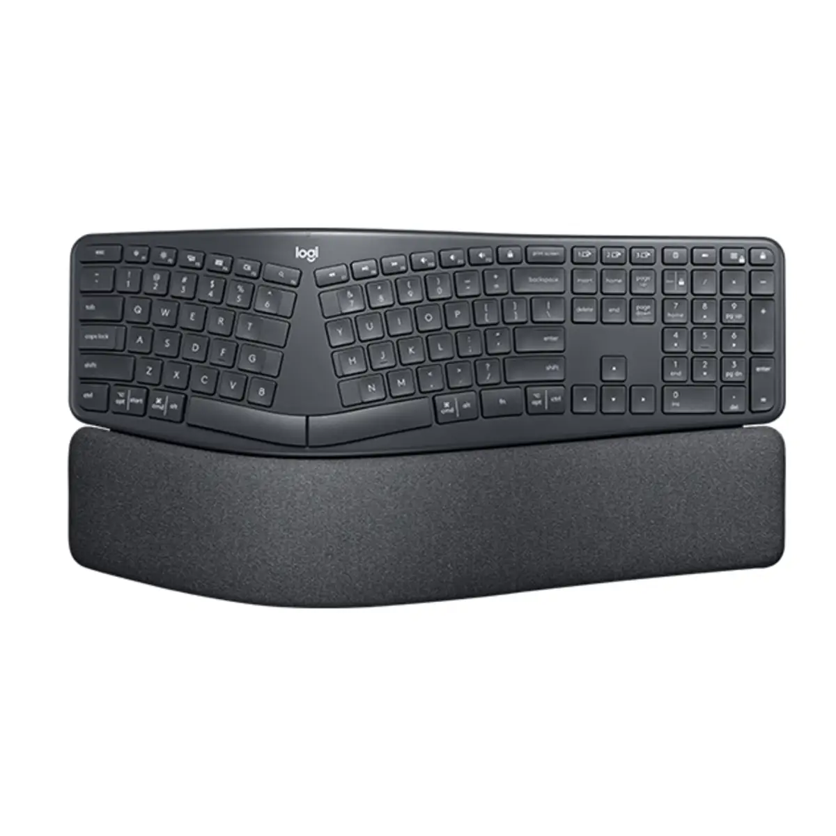 Logitech Ergo K860 wireless Tastatur Layout QWERTZ Schwarz Grau