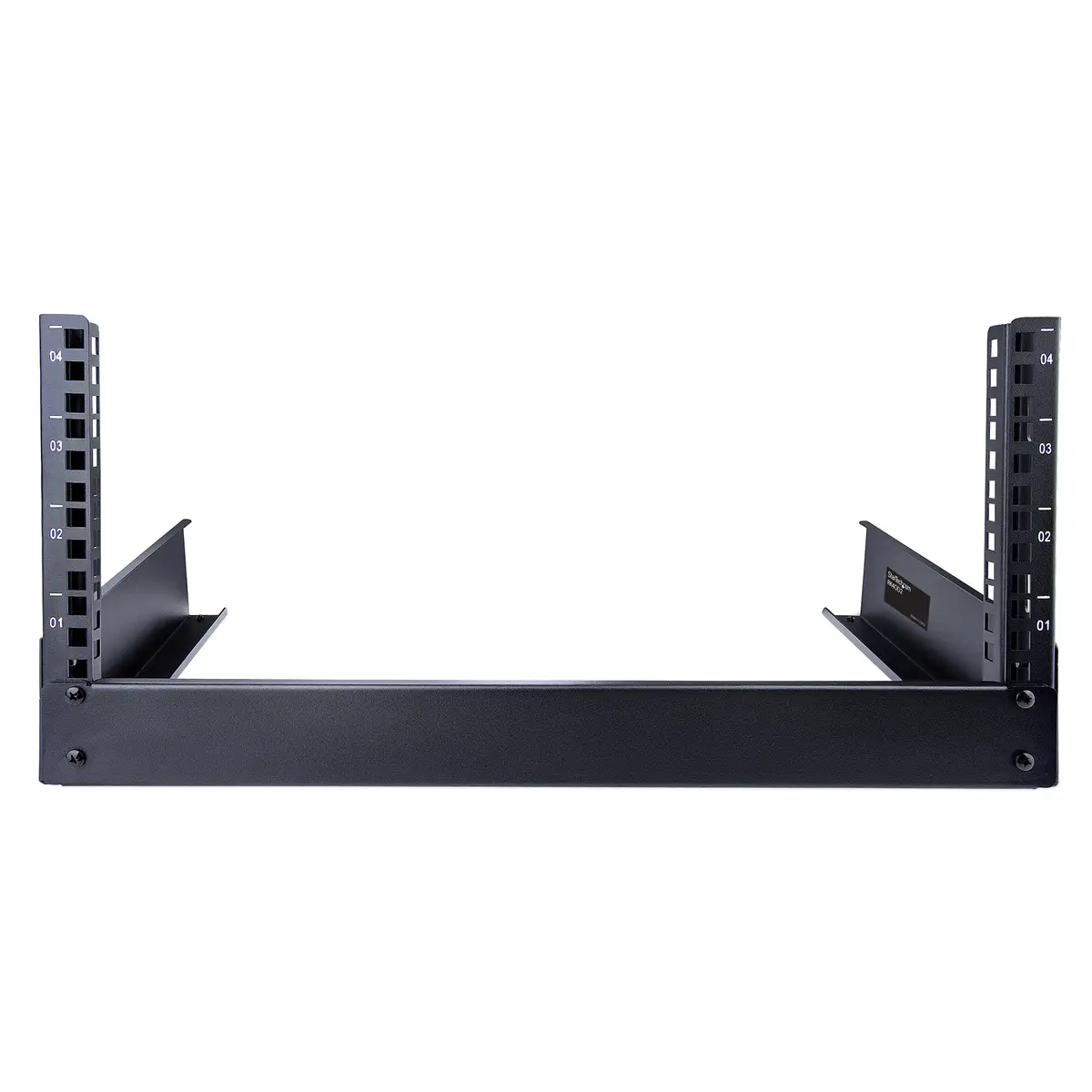 RK4OD Desktop Rack (4 HE, 2 Post Open Frame Rack, bis zu 30 kg, EIA-310, freistehend) schwarz