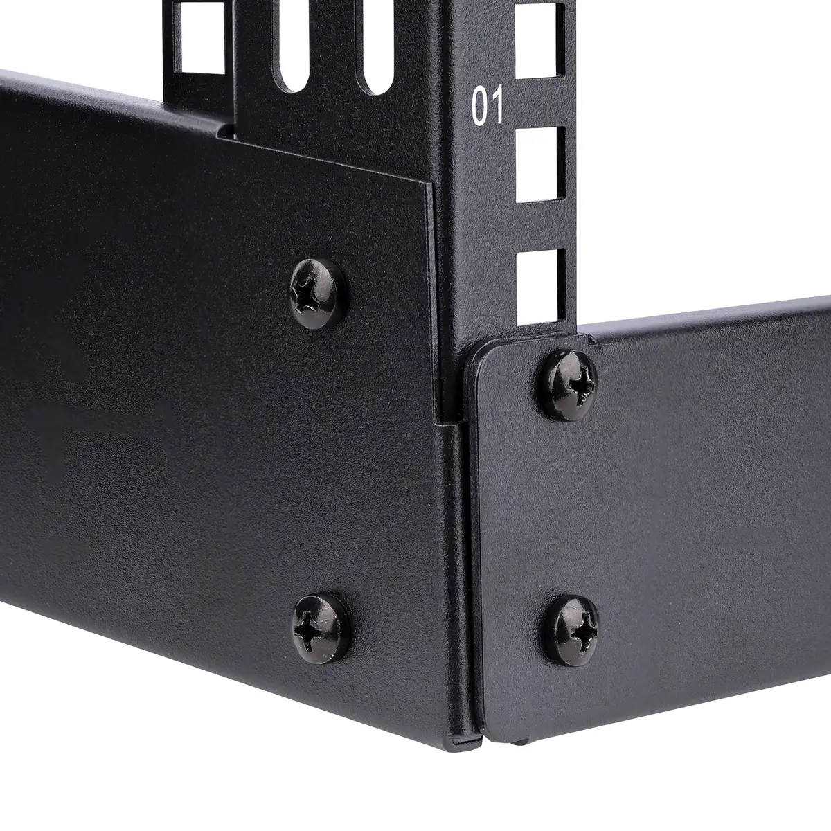 RK4OD Desktop Rack (4 HE, 2 Post Open Frame Rack, bis zu 30 kg, EIA-310, freistehend) schwarz