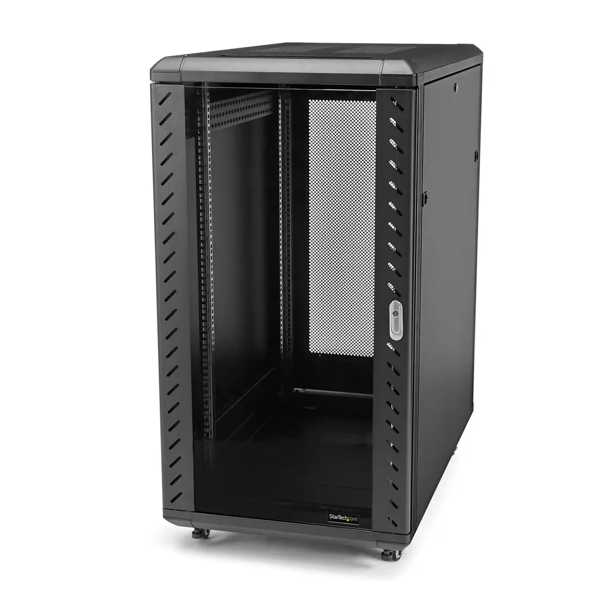 18U Server Rack Cabinet Netzwerkschrank 4 Pfosten 48.3 cm (19") Schwarz