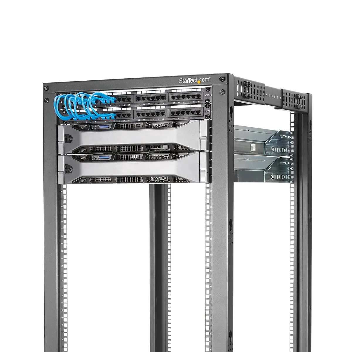 15U Open Frame Rack 4 Post 22-40 in. Adjustable Depth