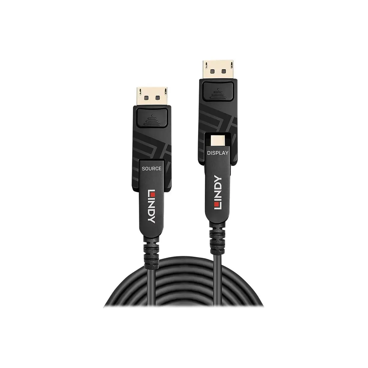 DisplayPort Kabel mit abnehmbaren DP-Stecker Mini-DisplayPort/Mini-DisplayPort Stecker/Stecker Schwarz 20m