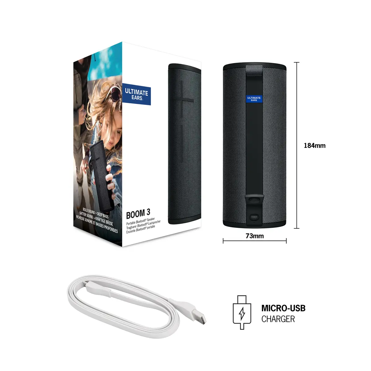 Ultimate Ears BOOM 3 -Lautsprecher Bluetooth Schwarz