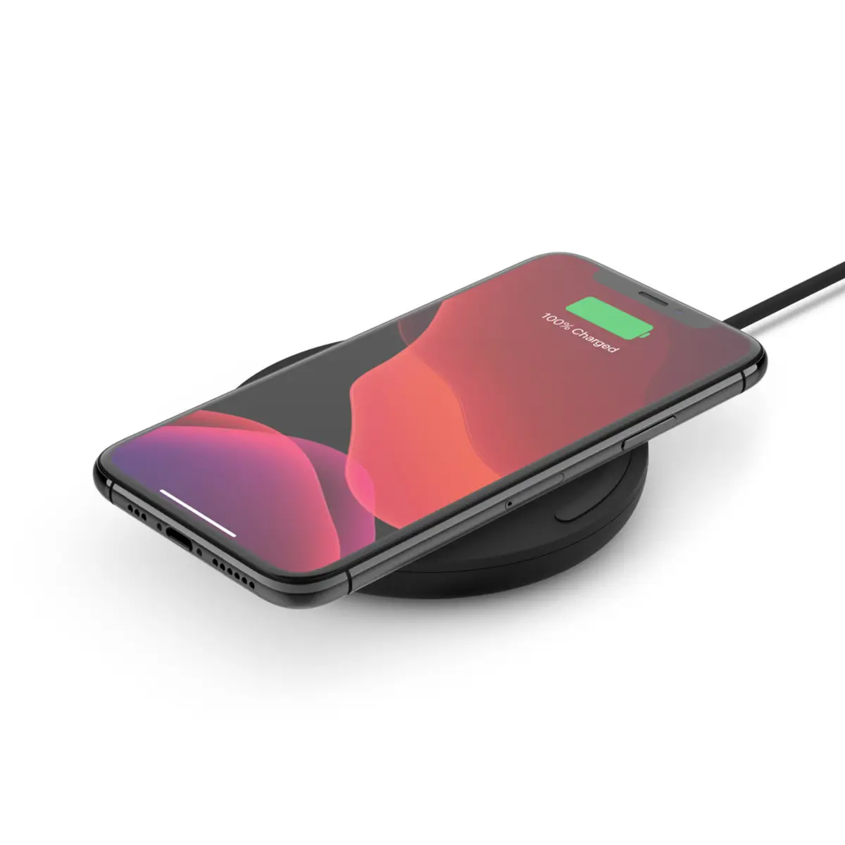Wireless Charging Pad 10W Micro-USB Kabel mit Netzteil schwarz