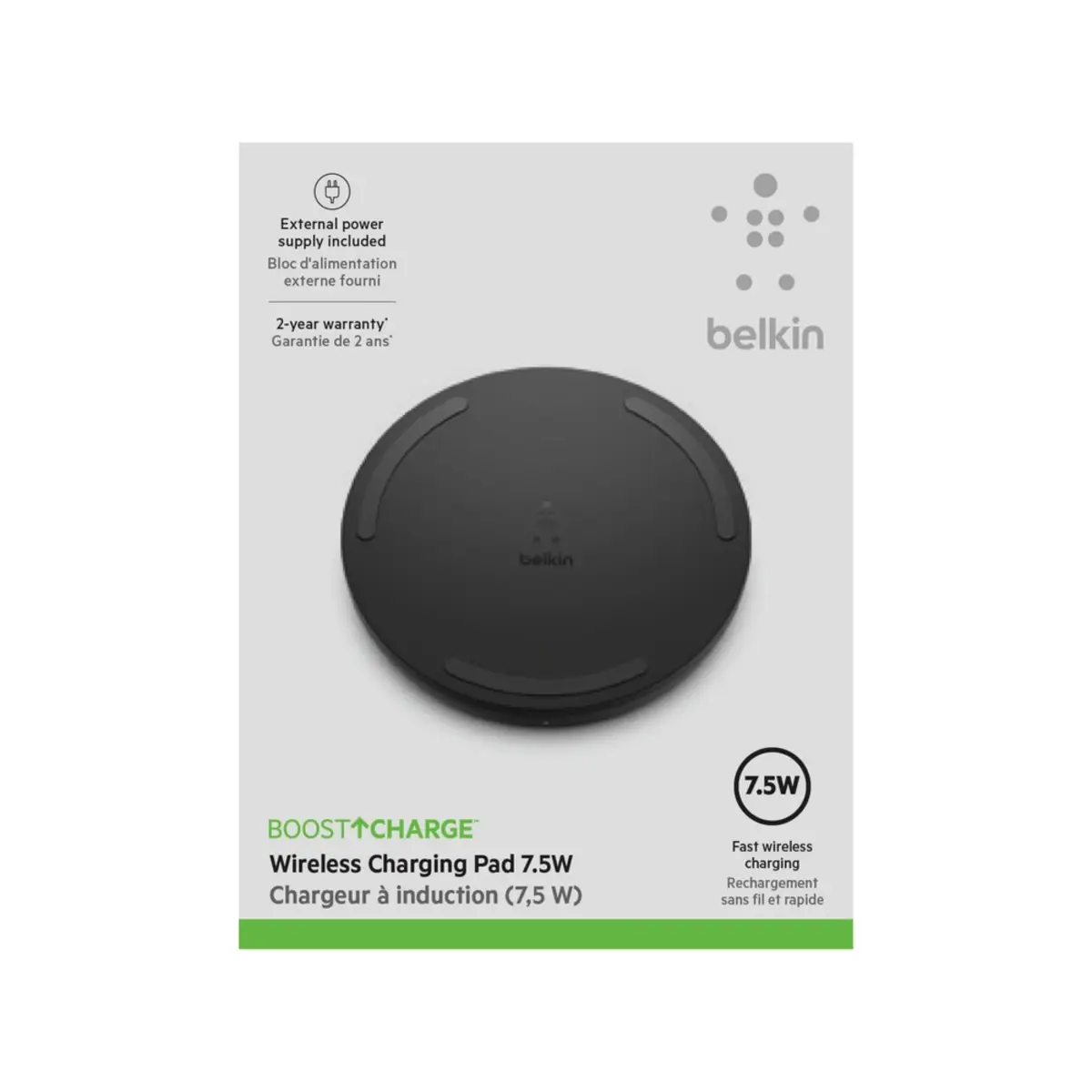 Wireless Charging Pad 10W Micro-USB Kabel mit Netzteil schwarz