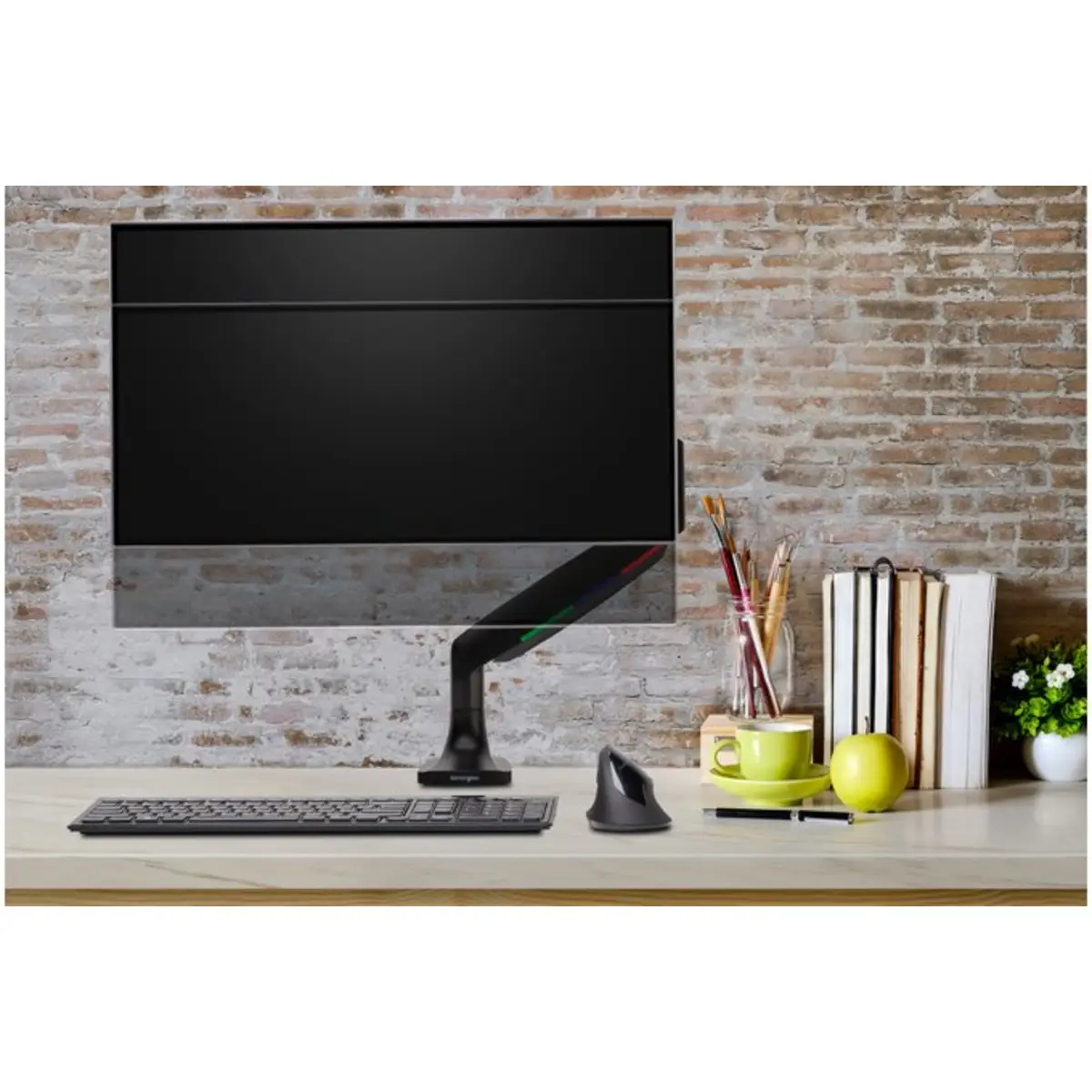One-Touch Single Monitorarm - schwarz