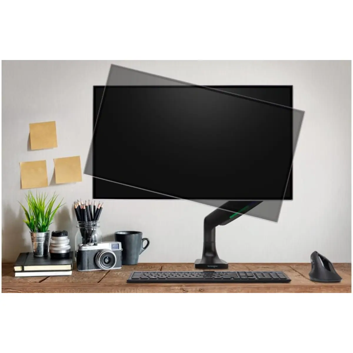 One-Touch Single Monitorarm - schwarz