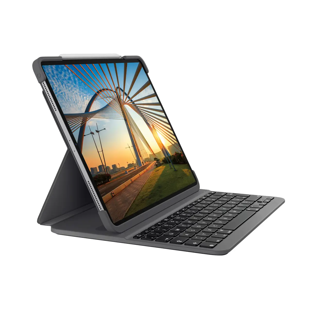 Slim Folio Pro für iPad Pro 11" (1./2 Generation) grau Layout Deutsch