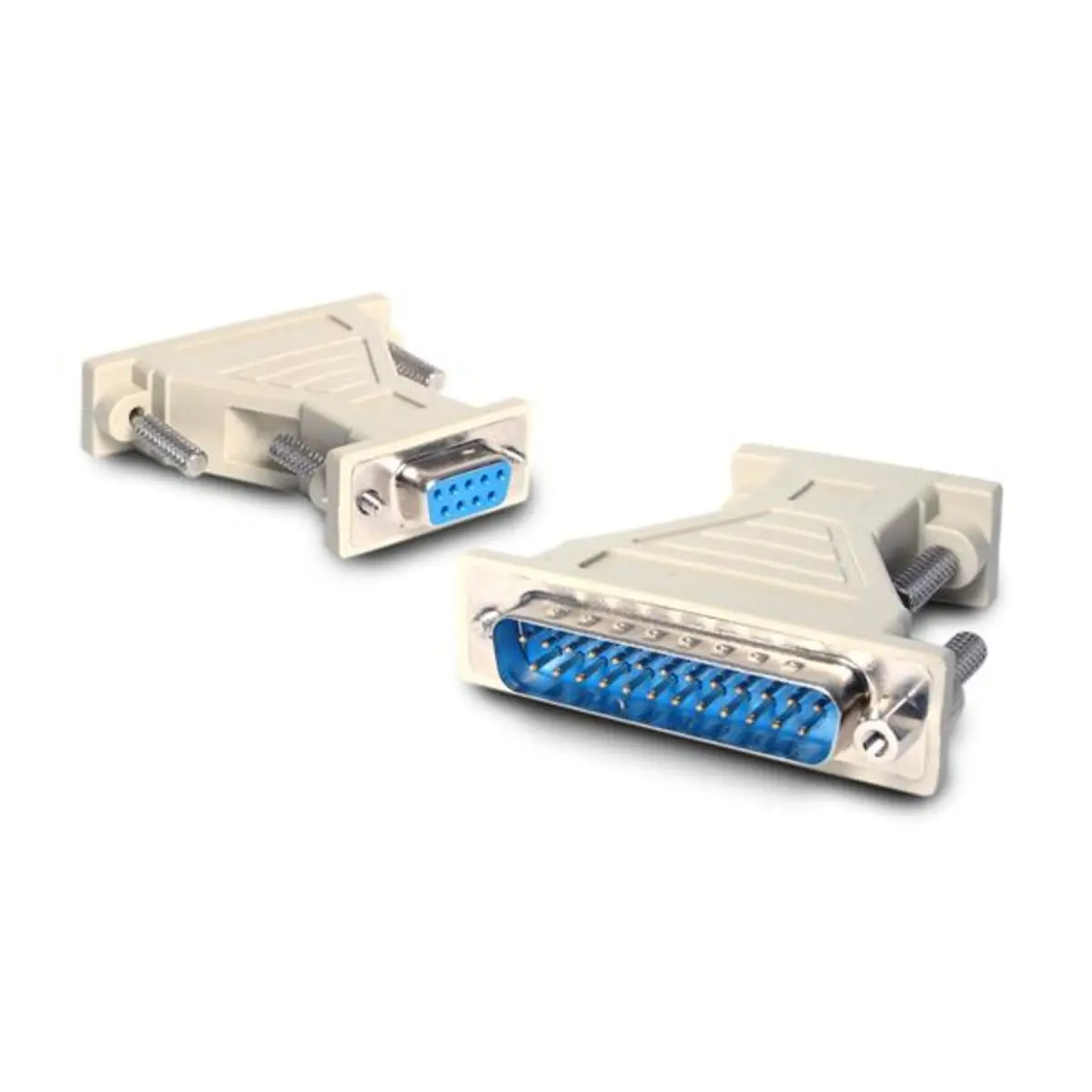 DB9 auf DB25 Seriell Kabeladapter Buchse/Stecker Weiß