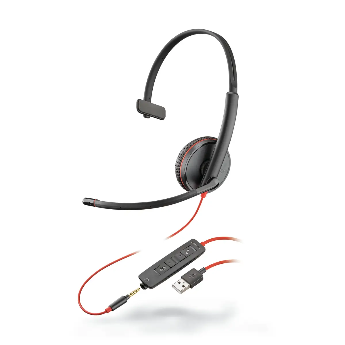 Blackwire 3215, Headset monaural mit USB-A/3,5 mm Klinkenstecker