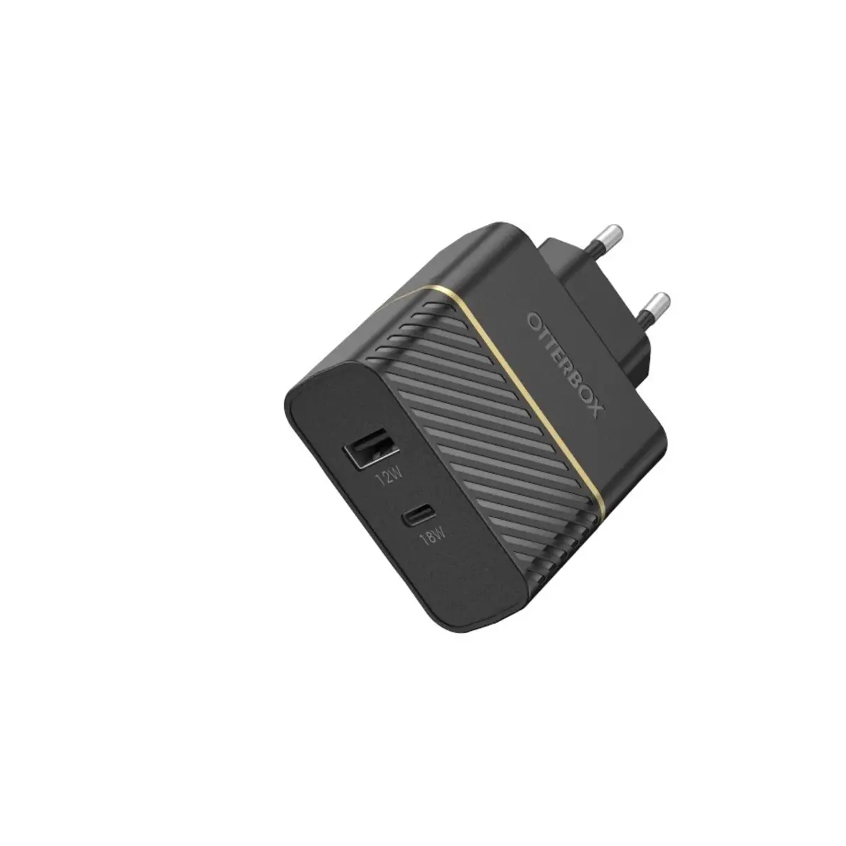 EU Wall Charger 30W - USB-C 18W + USB-A 12W USB-PD Black