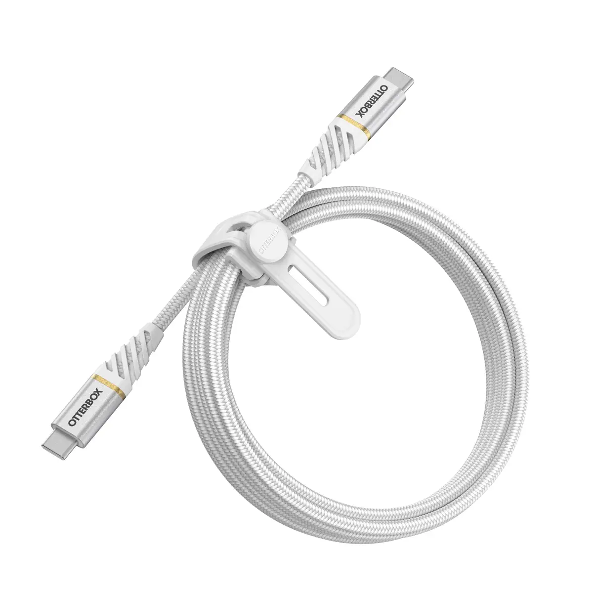 Premium USB Schnellladekabel USB-C/USB-C Stecker/Stecker Weiß 2m