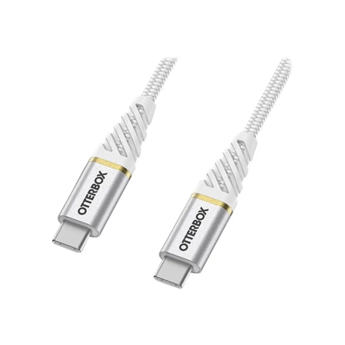 Premium USB Schnellladekabel USB-C/USB-C Stecker/Stecker Weiß 2m