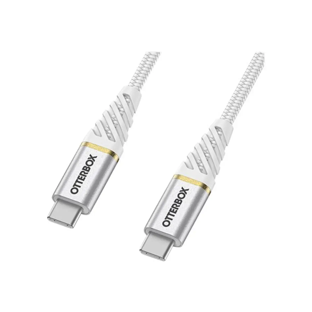 Premium USB Schnellladekabel USB-C/USB-C Stecker/Stecker Weiß 1m