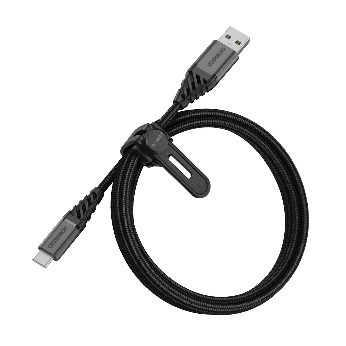 Premium USB Kabel USB-A/USB-C Stecker/Stecker Schwarz 1m