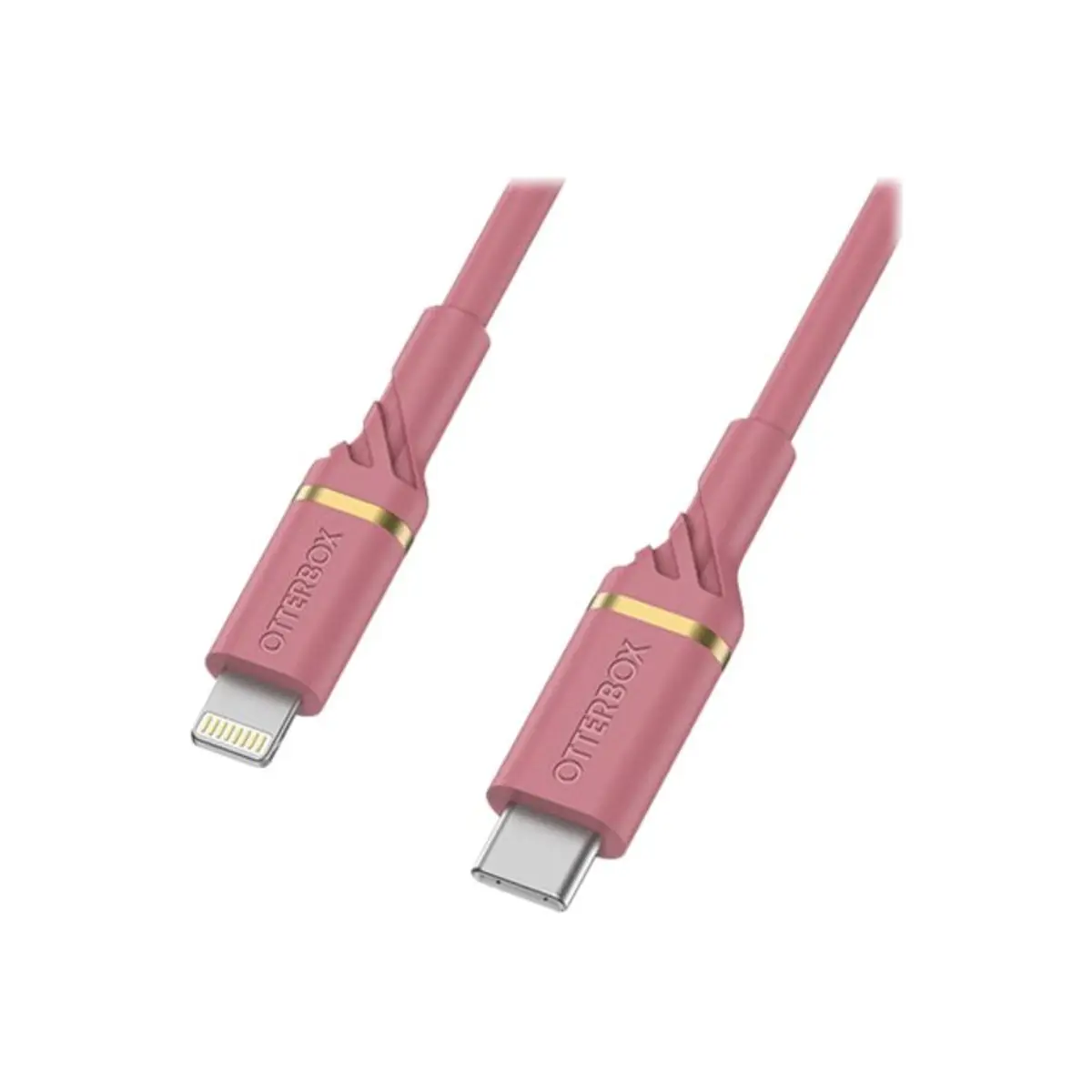 Lightning Schnellladekabel Lightning/USB-C Stecker/Stecker Pink 1m