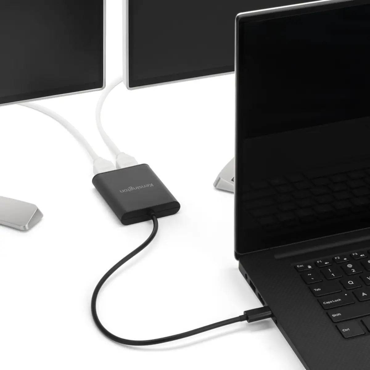 Video-Adapter USB-C auf Dual DP1.2, 4K 30HZ, schwarz