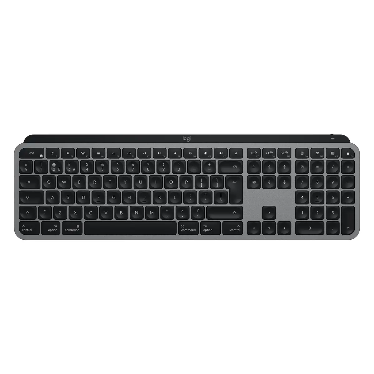 MX KEYS für Mac Wireless Bluetooth Spacegrau Layout DE