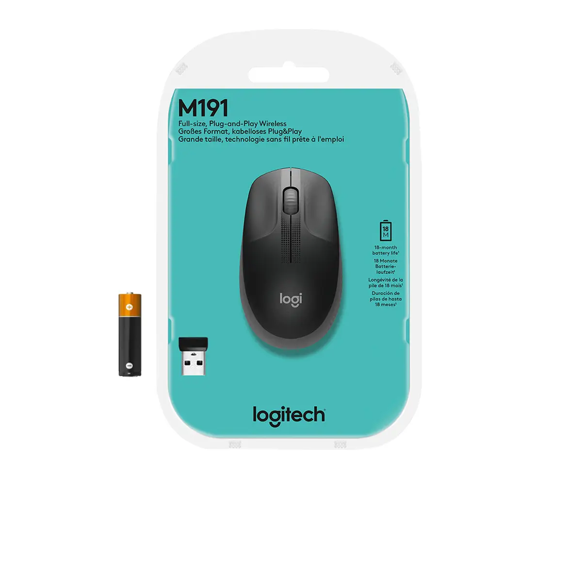 M190 Wireless Maus charcoal inkl. Wireless Empfänger