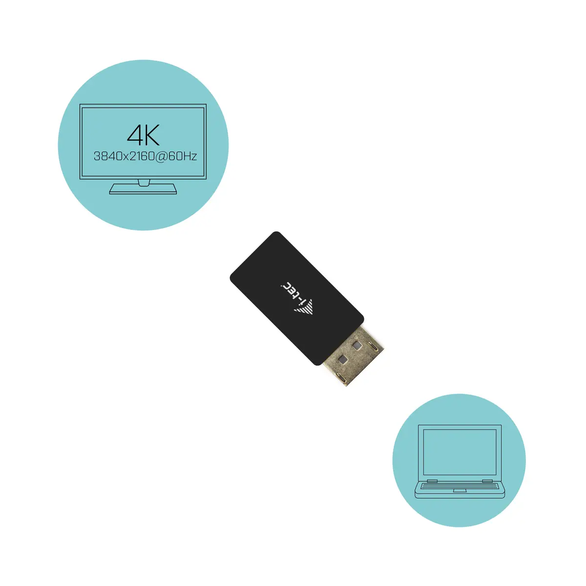 i-tec DisplayPort auf HDMI Adapter Schwarz