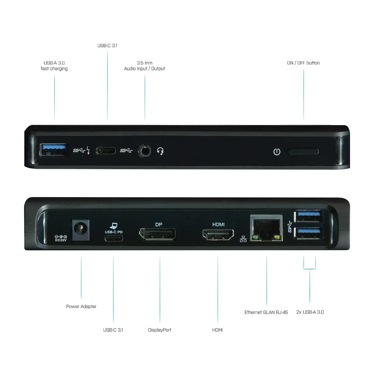 i-tec USB-C Dual Display Docking Station mit Power Delivery 100 W