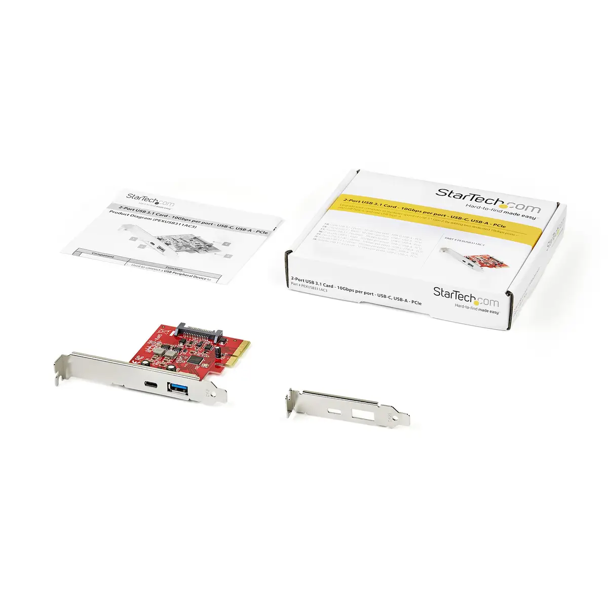 PCI Express USB-C USB-A 2-Port Karte - USB 3.1 Gen 2